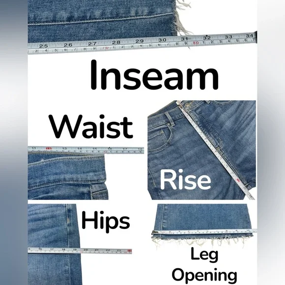 Loft The Slim Flare High Rise Raw Hem Jeans 30 10 made & loved boho trendy - Picture 15 of 16